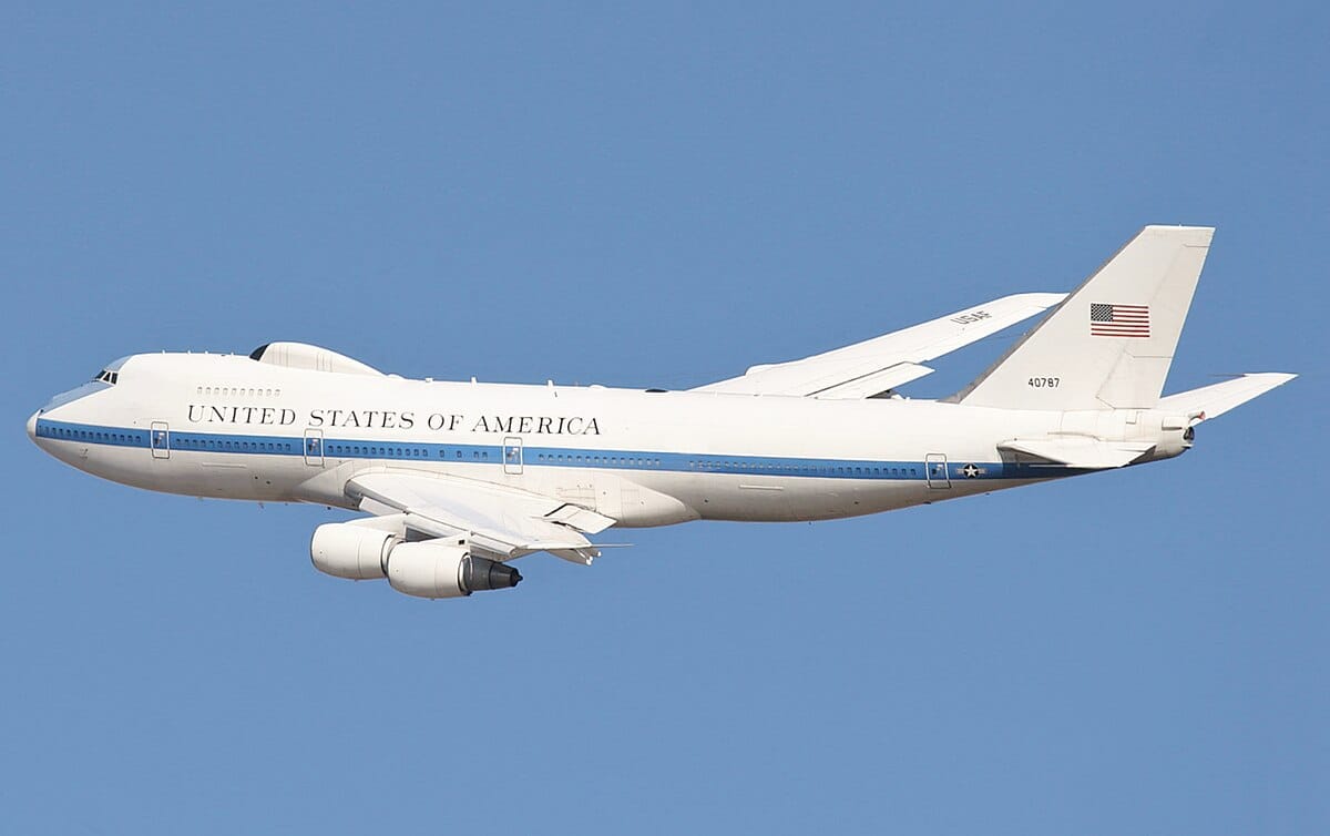 The US Air Force’s E-4B Nightwatch “Doomsday Plane” on the tarmac at Joint Base Andrews, symbolizing ultimate preparedness in crisis.