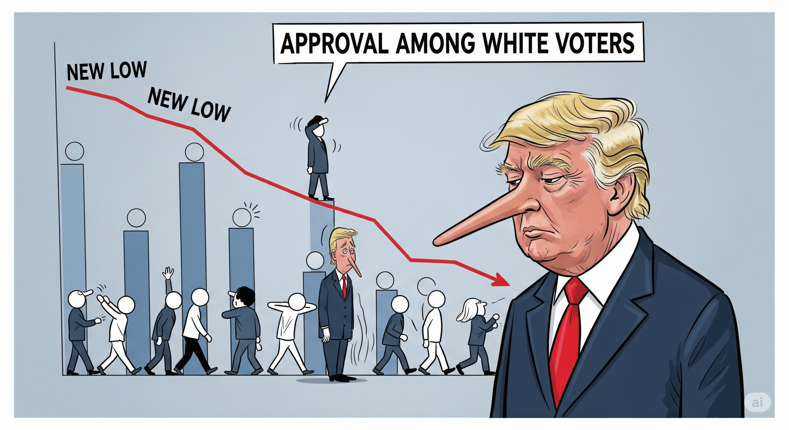 Trump Approval Among White Voters Drops Below 50% Amid Economic Concerns and Epstein Fallout | July 2025 Poll