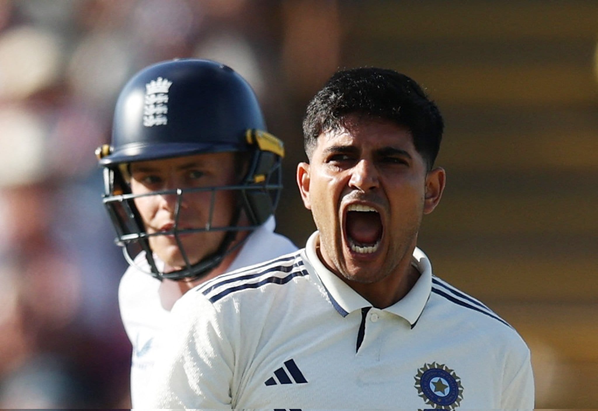Shubman Gill batting during India vs England 2nd Test Day 1 at Edgbaston