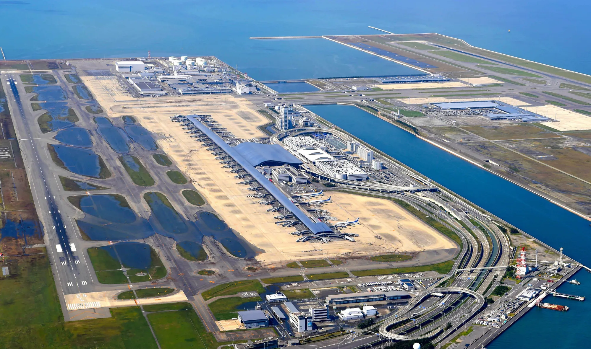 Aerial view of Kansai International Airport